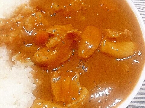 カレー用の角切り豚で圧力鍋カレー